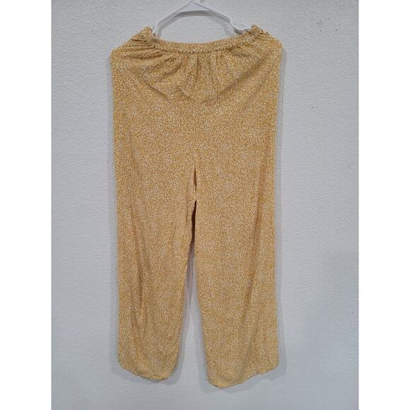 O'Neill Women's Yellow Open Front‎ Slit Wide Leg Pants size Small #13 - Picture 6 of 6